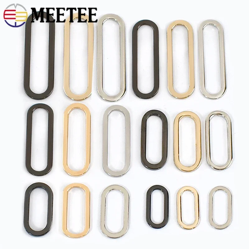 

10/20Pcs 20-50mm Oval Rings Metal Buckles Adjustable Belt Buckle Webbing Strap for Garment Shoes Dog Collar DIY Bags Accessories