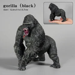 Giant King Kong Monkey Action Figure - Realistic Wild Animal Gorilla Toy (Black)