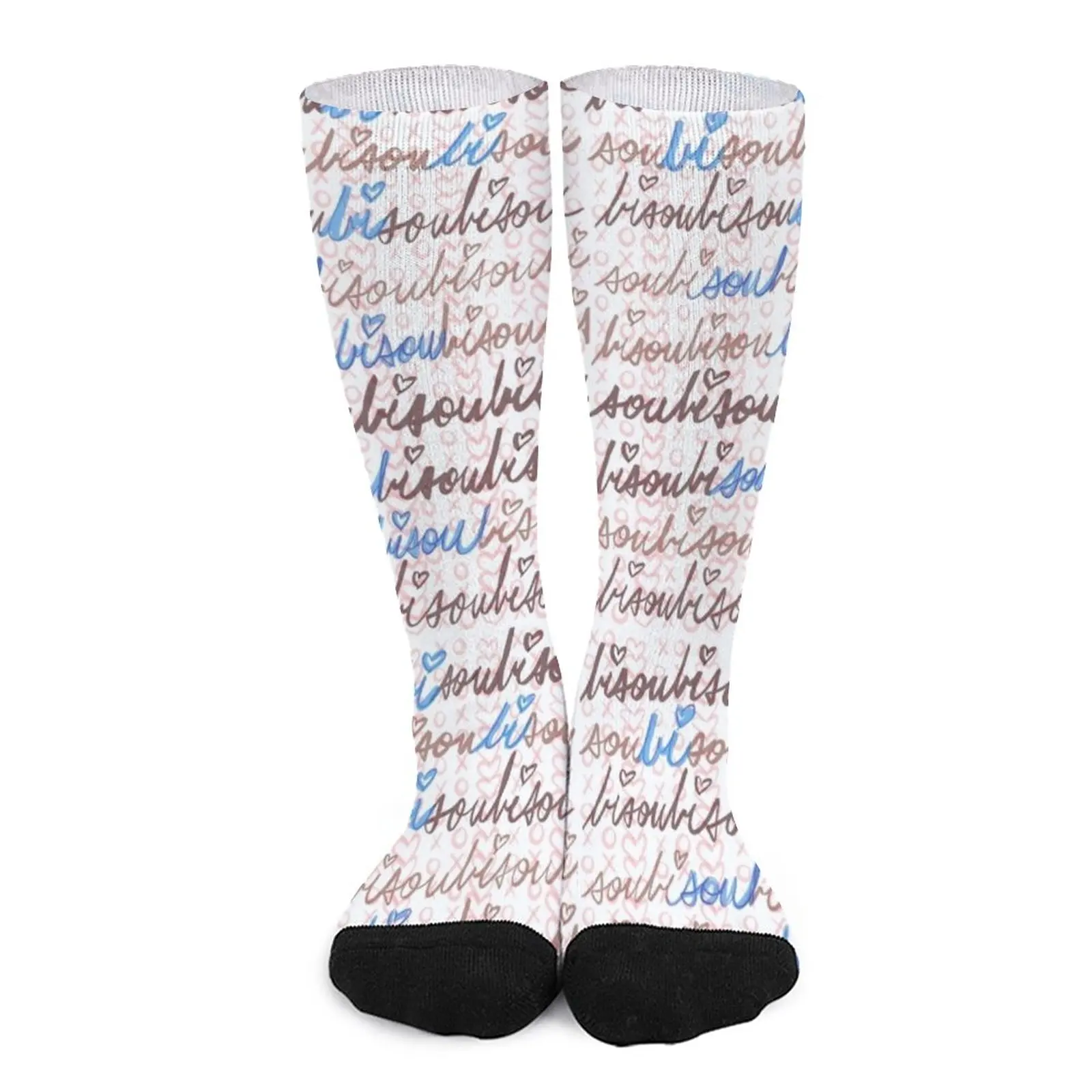 Bi Soul Bisou Blue and Brown Socks Stockings Argentina funny socks for Women