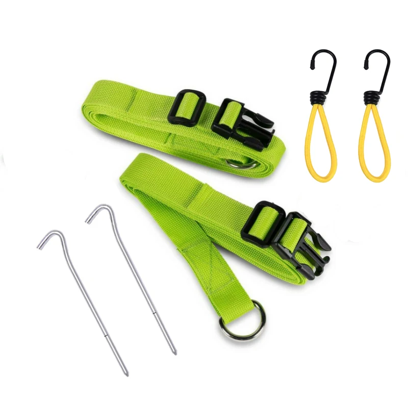 2set For Kampa Dometic Storm Straps Awning Tie Down Kit Caravan Motorhome Green RV Parts & Accessories
