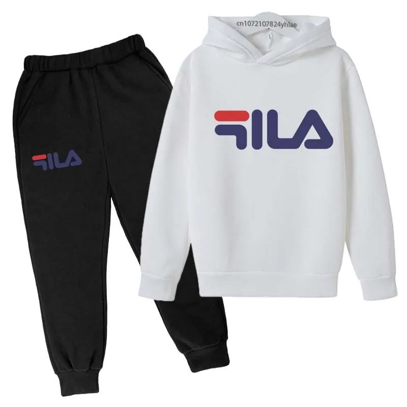 Kids Trendy Spring Autumn Classic Pullover Hoodie+Pants 2pcs Tracksuits 2-13 Years Boys Girls Casual Outfits Children Clothes 5