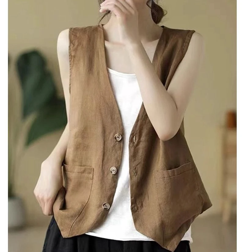 Brown color (good cotton and linen fabrics)