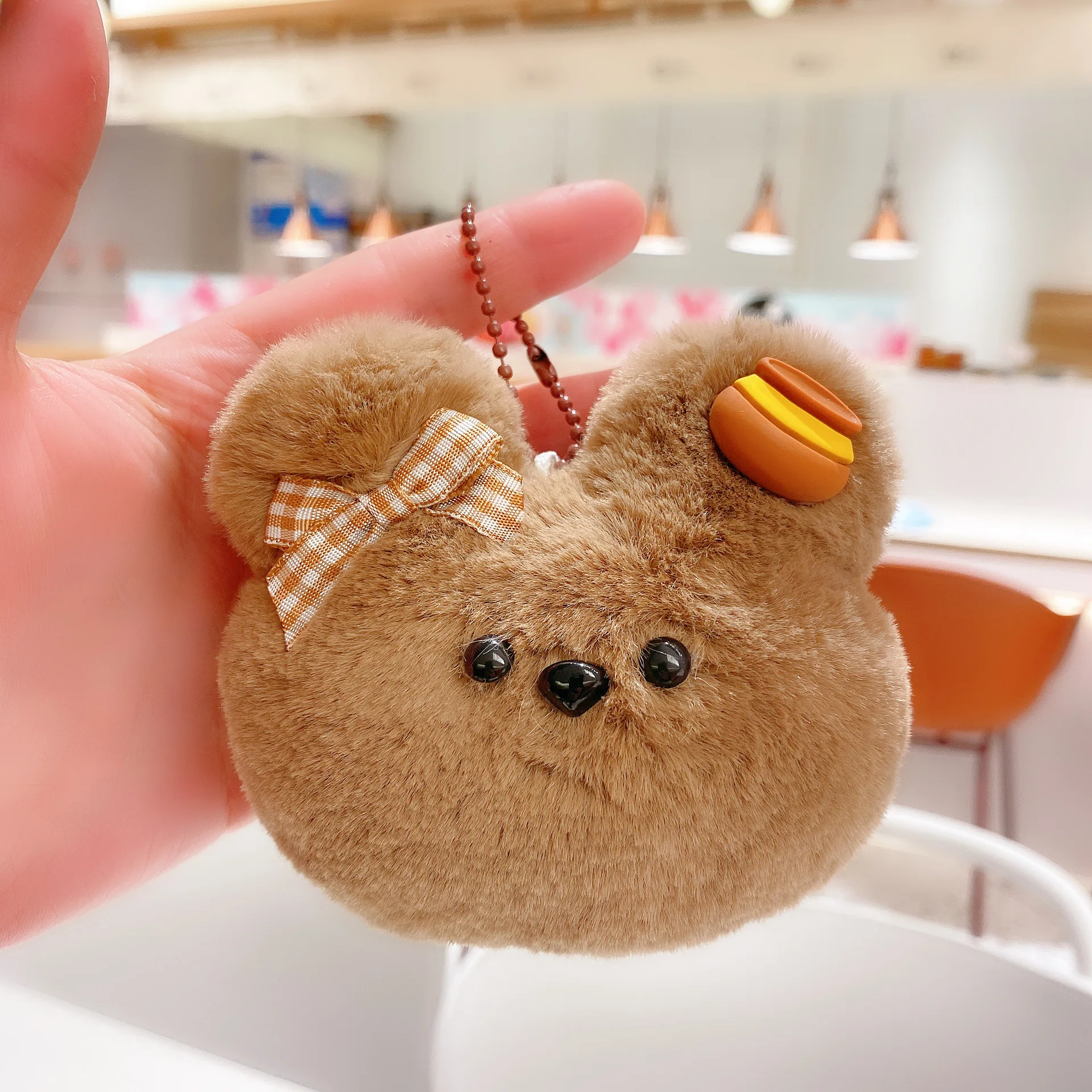 Plush Keychains Novelty Adorable Anime Bear Wallet Coin Purse Key