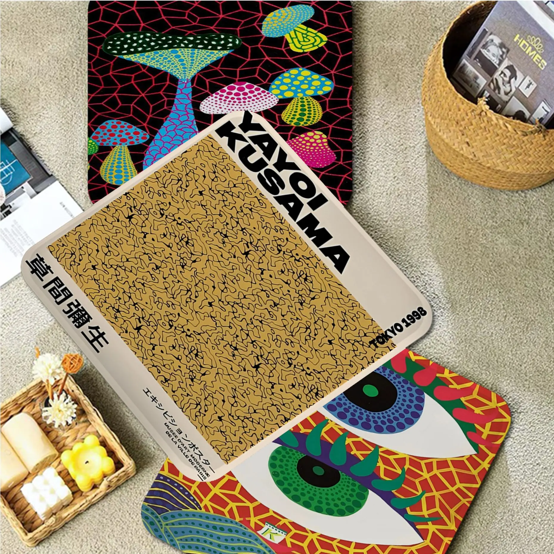 

Classic Yayoi Kusama Modern Minimalist Style Chair Cushion Soft Office Car Seat Comfort Breathable 45x45 Outdoor Garden Cushions