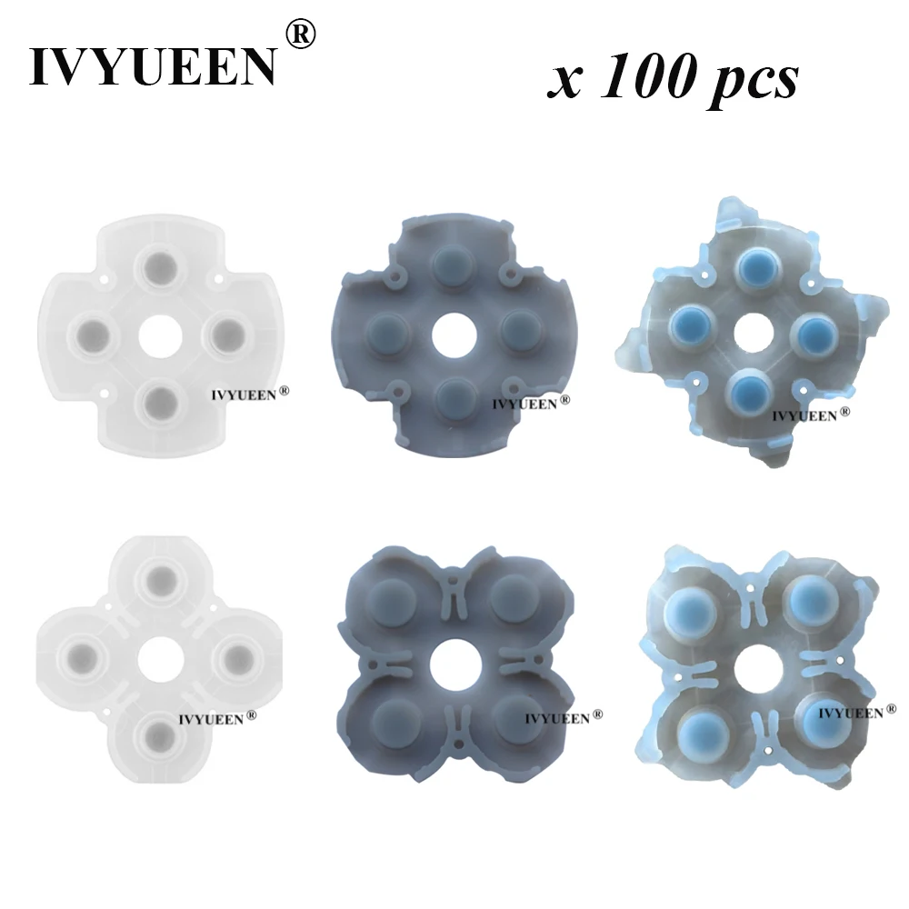 100 PCS Conductive Rubber Adhesive Pads for PlayStation Controllers