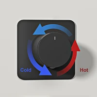 ก๊อกน้ําห้องน้ําหรูหราทองเหลืองสีเทาปืนพร้อมการออกแบบติดผนัง เครื่องผสมอ่างล้างหน้าจอแสดงผลดิจิตอล LED แบบสองรู 5