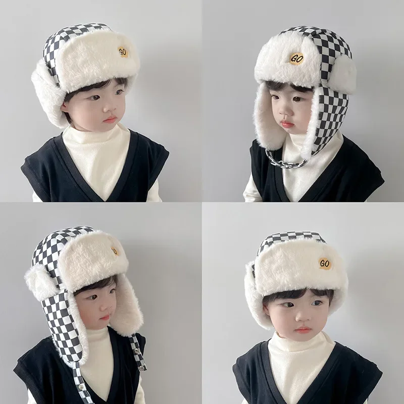 Baby Hats, Boys' Winter Windproof Face Protection and Windshielding Hats, Girls' Winter Warm and Cold-proof Children's Hats