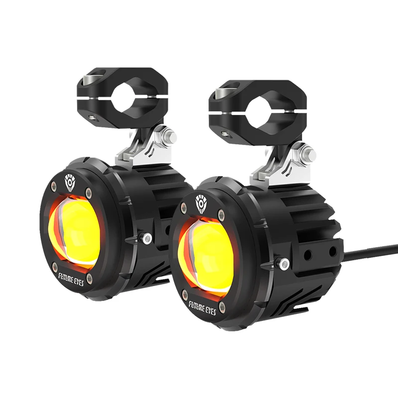 

Future Eyes F20P Motorcycle Led Spotlight Fog Lights Scooter Yellow White Light Auxiliary Spotlight Safety Driving Waterproof