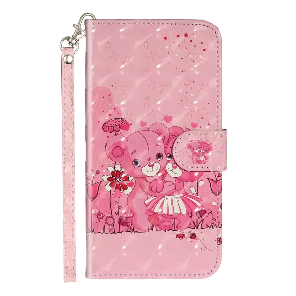 Chic Leather Flip Wallet Case with Card Slots - Cute Design