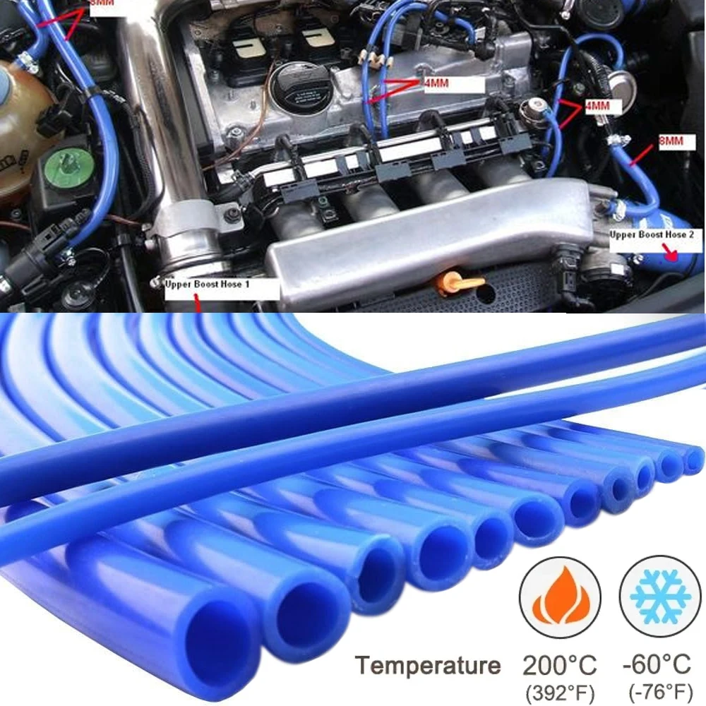Car Vacuum Silicone Hose 1 Meter 2 Meters 3mm Thickness Universal Inner Diameter 3/5/4/6/8/10/12/14mm Racing Line Pipe Tube