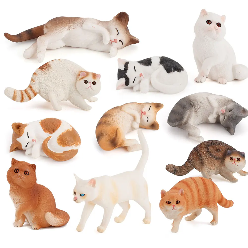 

Модель кошки, фигурка для домашнего декора, домашние животные, статические животные, персидская кошка, офисные настольные украшения, игрушка, имитация детского подарка ZG302