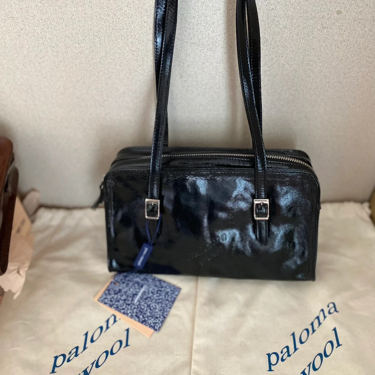 Spanish Niche Designer Brand paloma wool Oiled Leather Shoulder Bag Palomawool Cowhide Minimalist Versatile Women's Handbag