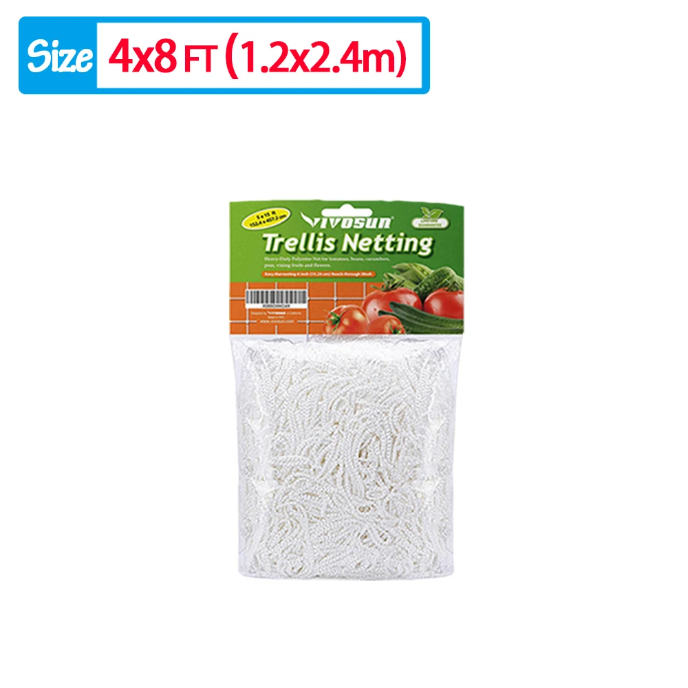 רשת טיפוס לגינה עם תמיכה כבדה לצמחים, ירקות, גפנים וכלי גינון לגינון