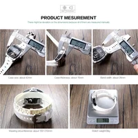 MEGIR Men's Automatic Mechanical Watch with Stainless Steel Case Silicone Band Skeleton Dial Waterproof Sport Wristwatch 6