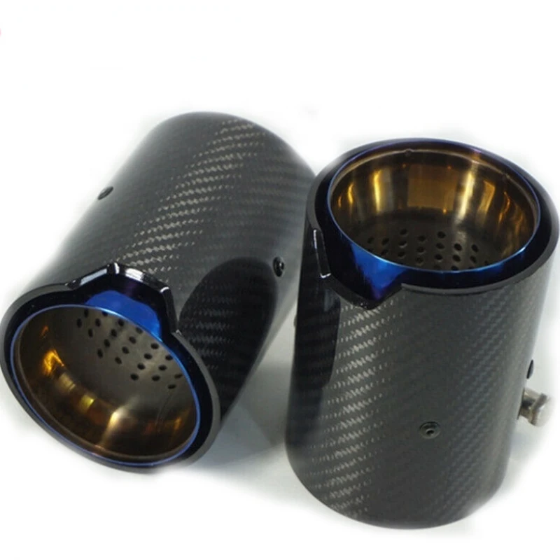 

Custom Universal M Performance carbon fiber muffler Exhaust Tip muffler pipe Fit for BMW M2 M3 M4 1234 series Car-styling