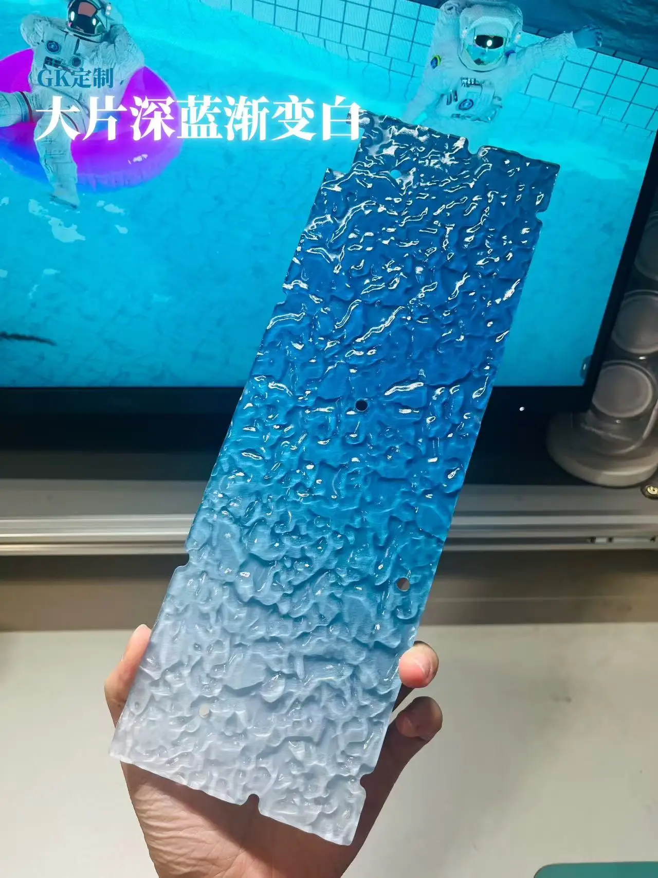 LOBO GH60 Hollow Keyboard Case with Water Ripple Design - Custom Uniform Plate for Mechanical Keyboards