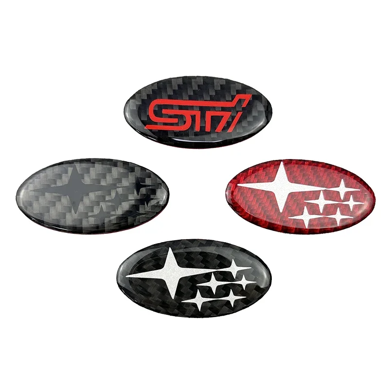스바루 포레스터 XV 아웃백 임프레자 레거시 STI WRX BRZ 트라이베카 자동차 스티어링 휠 엠블럼 배지 데칼 스타일링 액세서리
