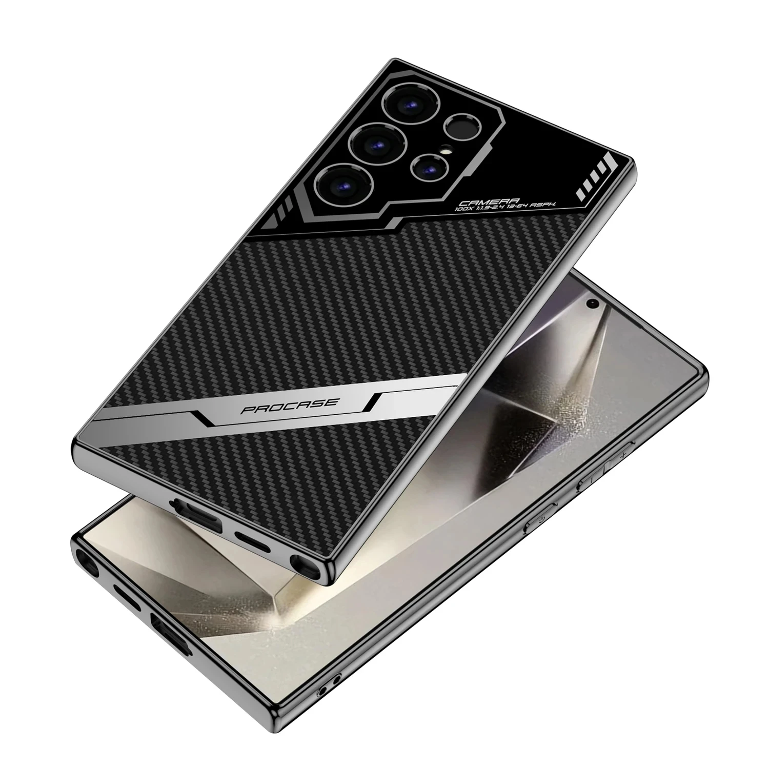 Premium Electroplated PU Leather Phone Case with Camera Protection
