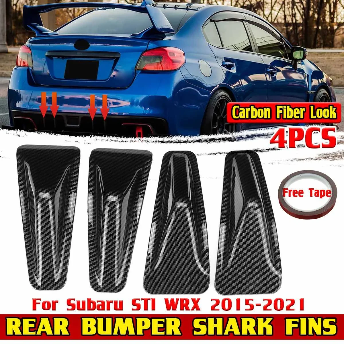 

4 шт., отделка для заднего бампера Subaru STI WRX 2015-2021