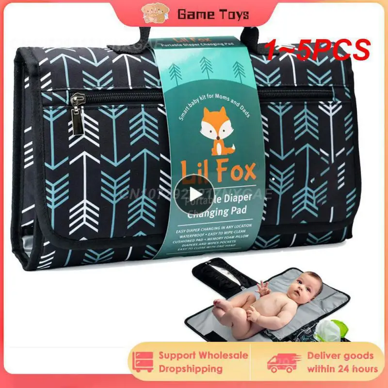 

1~5PCS Portable Multifunction Foldable Waterproof Changing Pad Newborn Baby Diaper Changing Mat Changing Pads