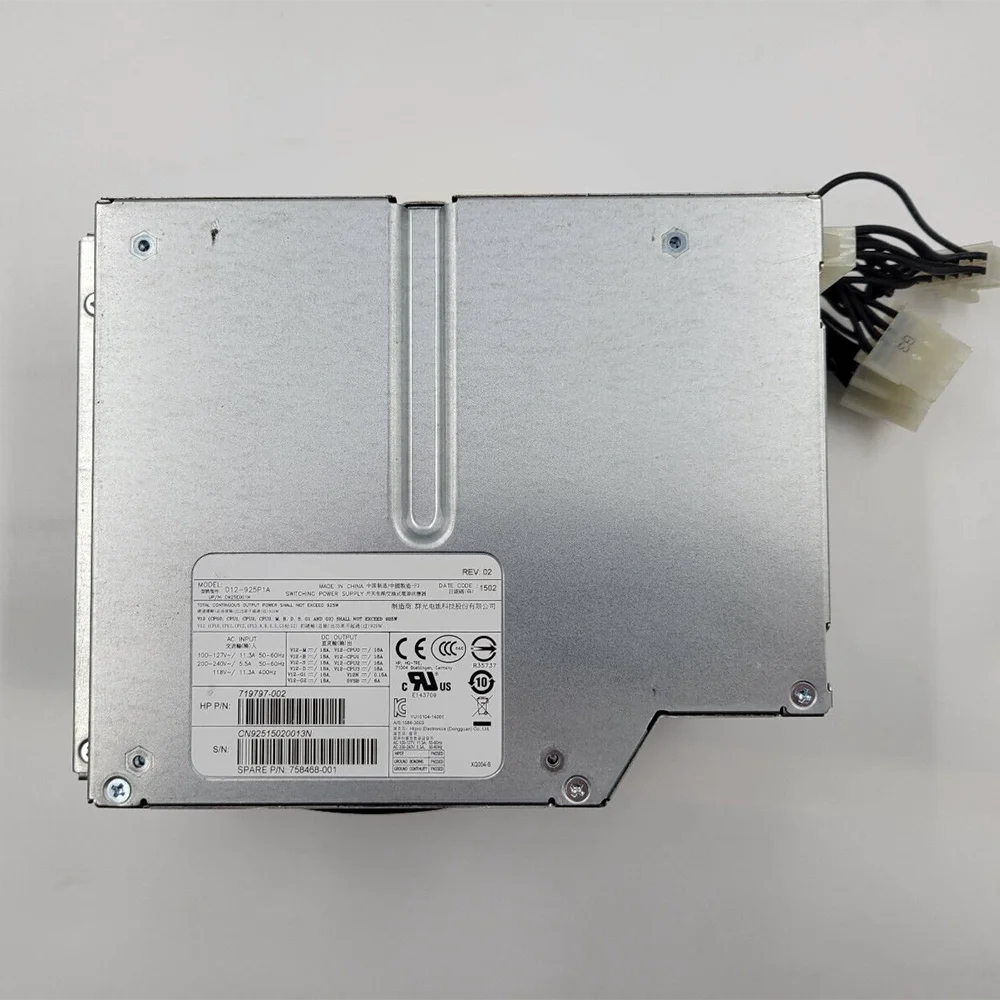 HP Z640 WS용 워크스테이션 전원 공급 장치, D12-925P1A 719797-002 758468-001, 925W
