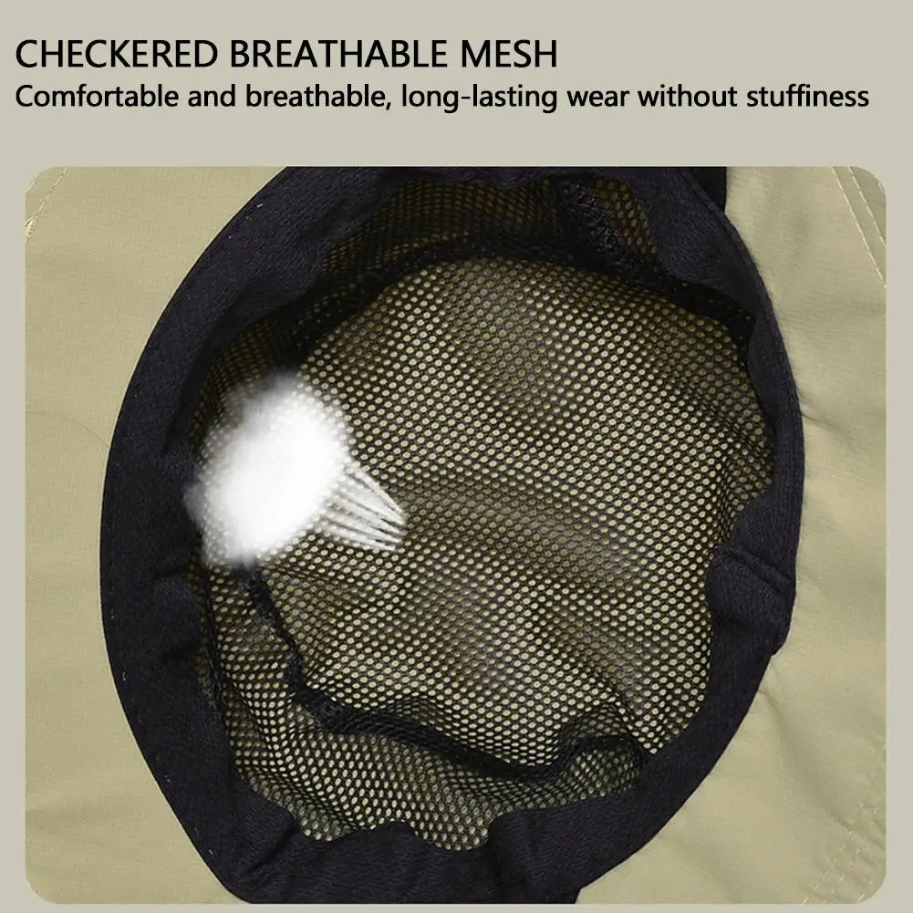 햇빛가리개 통기성 방수 빠른 건조 어부 모자, 넓은 챙 UV 차단 모자, 야외 낚시 서핑 라이딩 모자, 여름