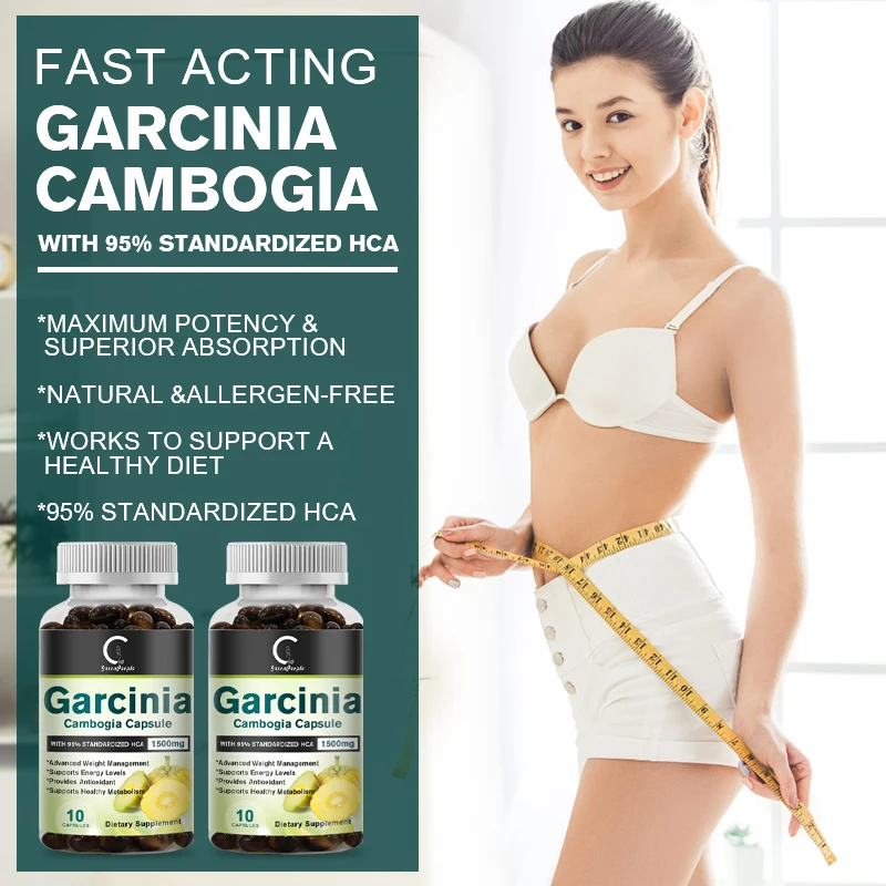 Pure Garcinia Cambogia Extract Natural Appetite Suppressant & Weight Management Support + Orgain Matcha Digestive Health