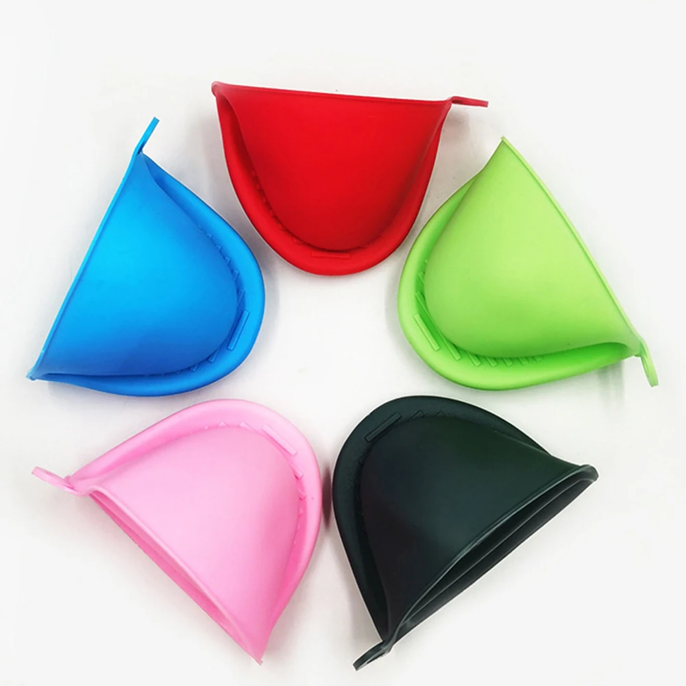 

Heat Resistant Silicone For Cooking Hand Clip Oven Mini Mitts for Safe For Cooking Pack of 2 Pink/ Green/Blue/ Red/dark green
