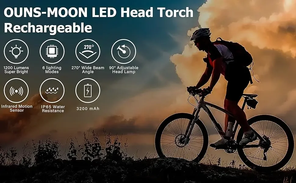 LED Head Torch Rechargeable  head lamp led headlamps 