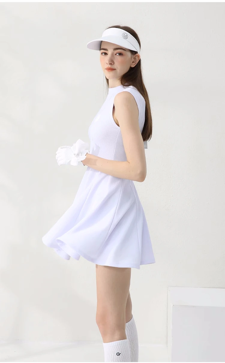 Autumn golf women's tennis dress suit with short skirt and short sleeves Han version tailored fit women's golf clothing