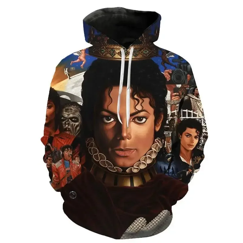thumbnail image 1 of Nueva sudadera con capucha de otoño para hombre, con estampado 3D de Michael Jackson, superestrella mundial, tendencia urbana de hip hop, ropa para hombre de gran tamaño, 1 of 5