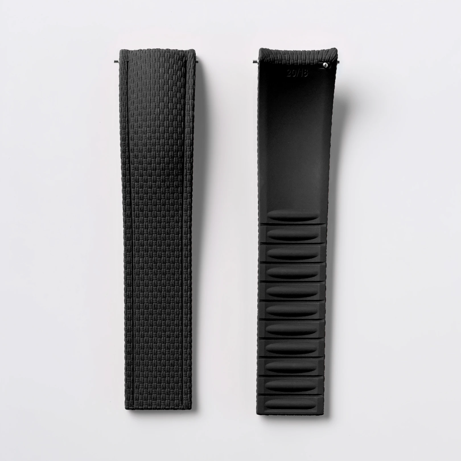Universal Fluoro Rubber Quick Release Watch Band - Customizable Cut-to-Size Strap