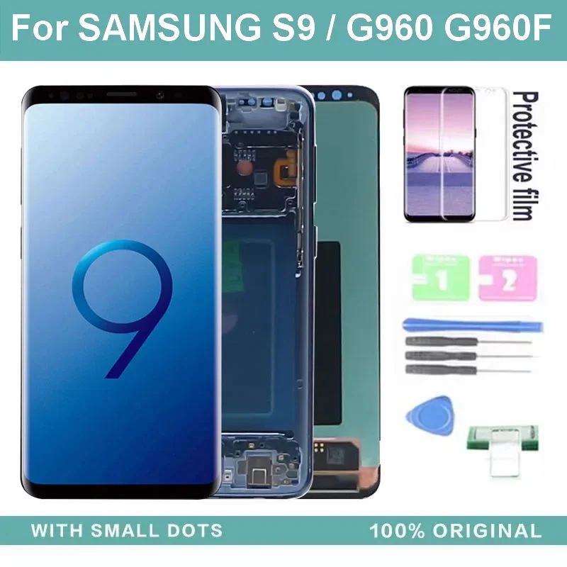 

100% Original S9 LCD Screen For SAMSUNG Galaxy S9 Display G960 G960F SM-G960F/DS LCD Touch Screen Digitizer Assembly+dead pixel