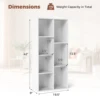 7-Cube Bookcase, Vertical or Horizontal Freestanding Bookshelf w/ 7 Compartments