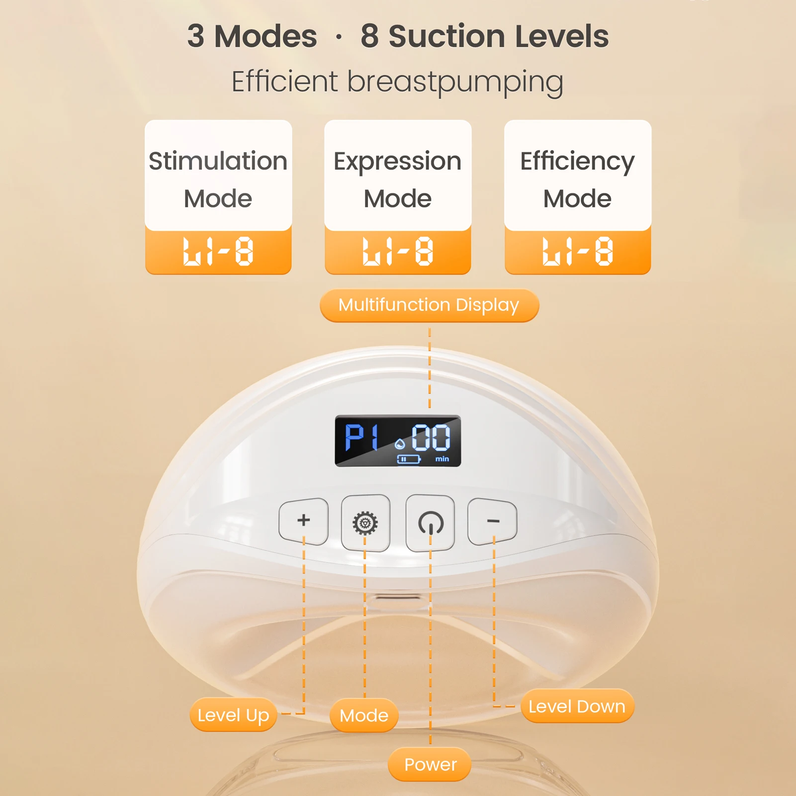 2pcs Wearable Electric Breast Pump Tritan Material  Wireless Breast Pump Silent Milk Extractor BPA-free 4