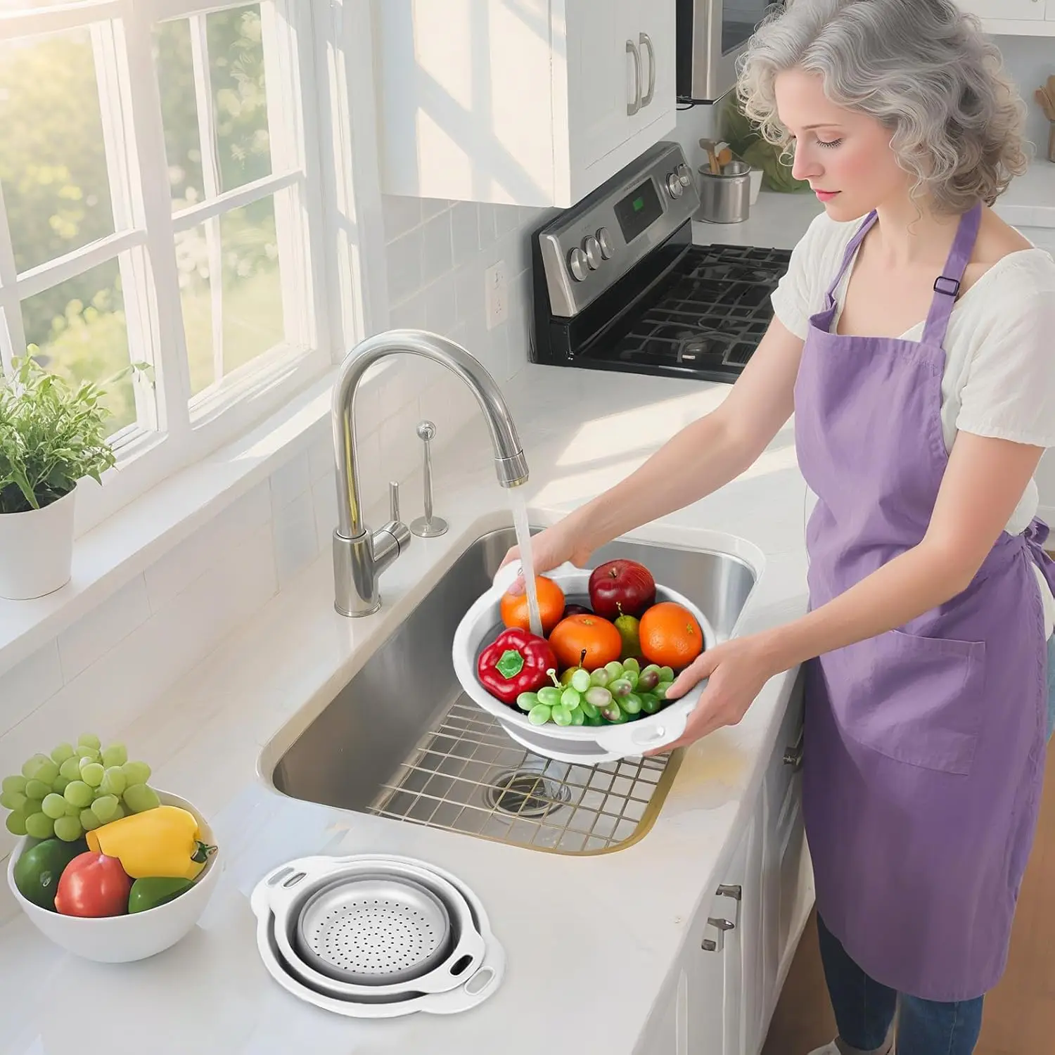 Collapsible Colander Set 6