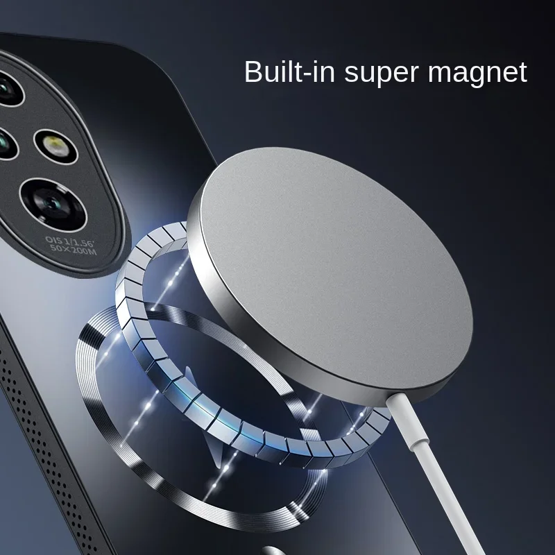 MagSafe-Compatible Shockproof Matte Case with Lens Protector