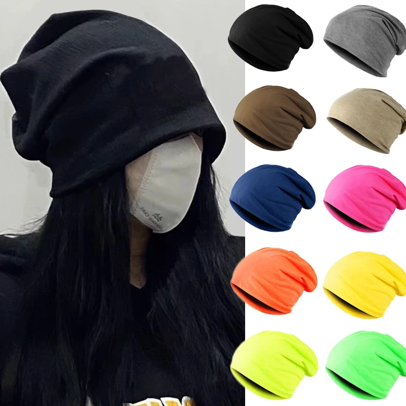 Hip-hop Beanies Hat for Women Men Stretch Slouchy Outdoor Skull Cap Suitable for Spring Autumn Winter Skullies Beanie Caps - 2
