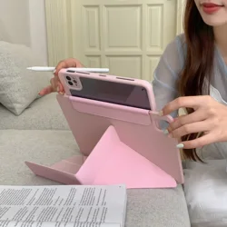 360° Rotating Detachable Magnetic Back Case - Pro 11 2024 2025 (Pink)