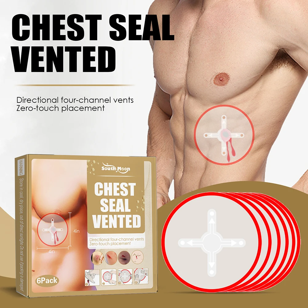 6pcs Wound Stickers Sticky Easily Seal Vented First Aid Patch Breathable Adhesive Wound Dressing Waterproof Safety Survival Tool