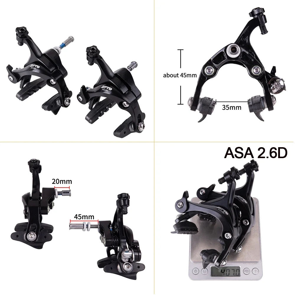 Road Bike Brakes ZTTO Dual Pivot Calipers Children Bicycle C Folding Bike Front Rear Brakes Side Pull Caliper Rim Calipers