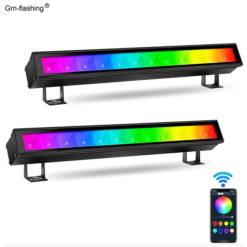 2pcs Wall Washer Light 45W Outdoor Waterproof Flood APP Control Dimmable RGBCW Lamp for Garden Church Stage Party Decoration dc 5v sk6812 rgbw rgbcw rgbnw wwa led strip 4 in 1 similar ws2812b 30 60 144 leds individual addressable led light 1m 2m 5m