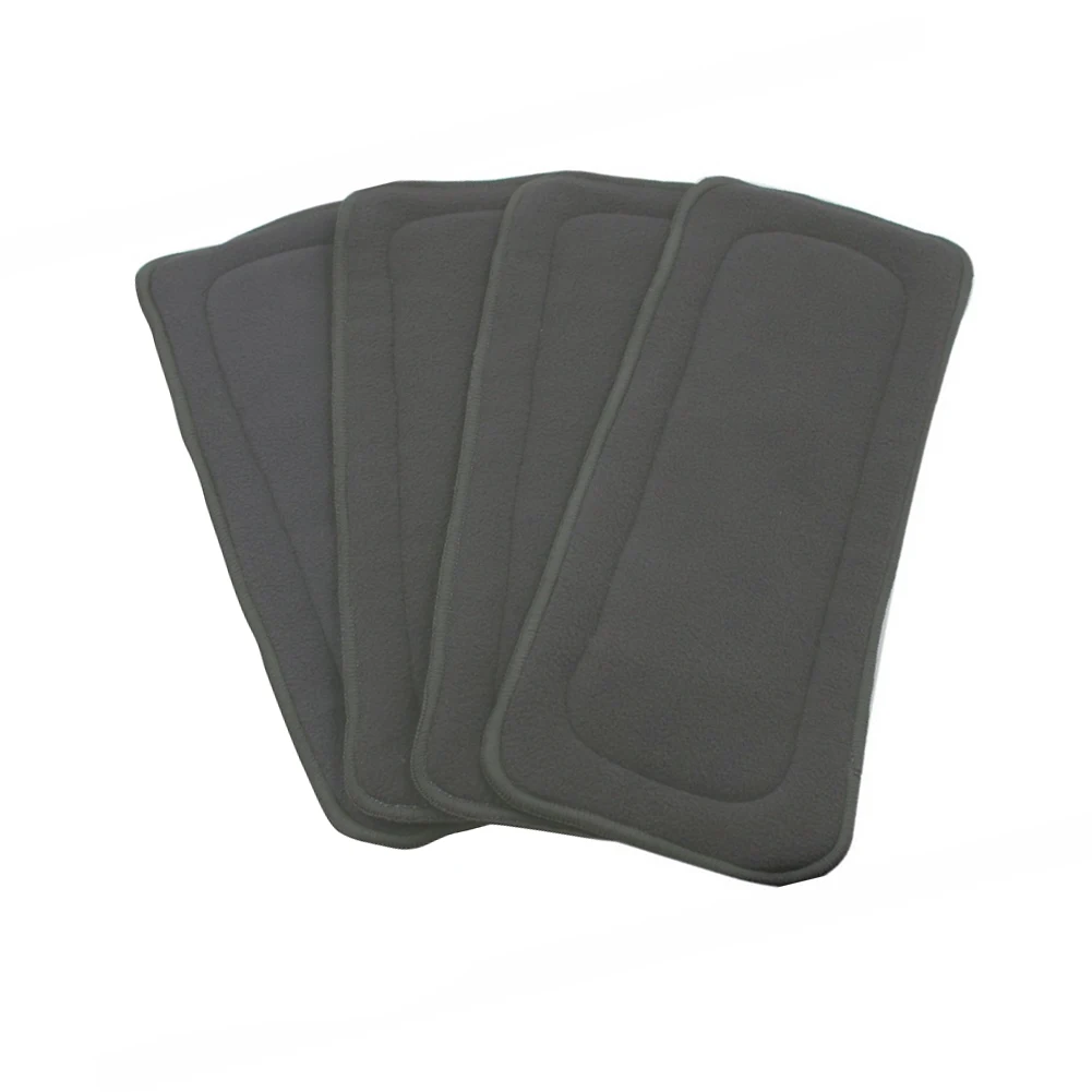 Reusable 4 Layers Bamboo Charcoal Insert Baby Cloth Diaper Nappy 1pc cloth diapers cloth diaper insert cloth diaper liners