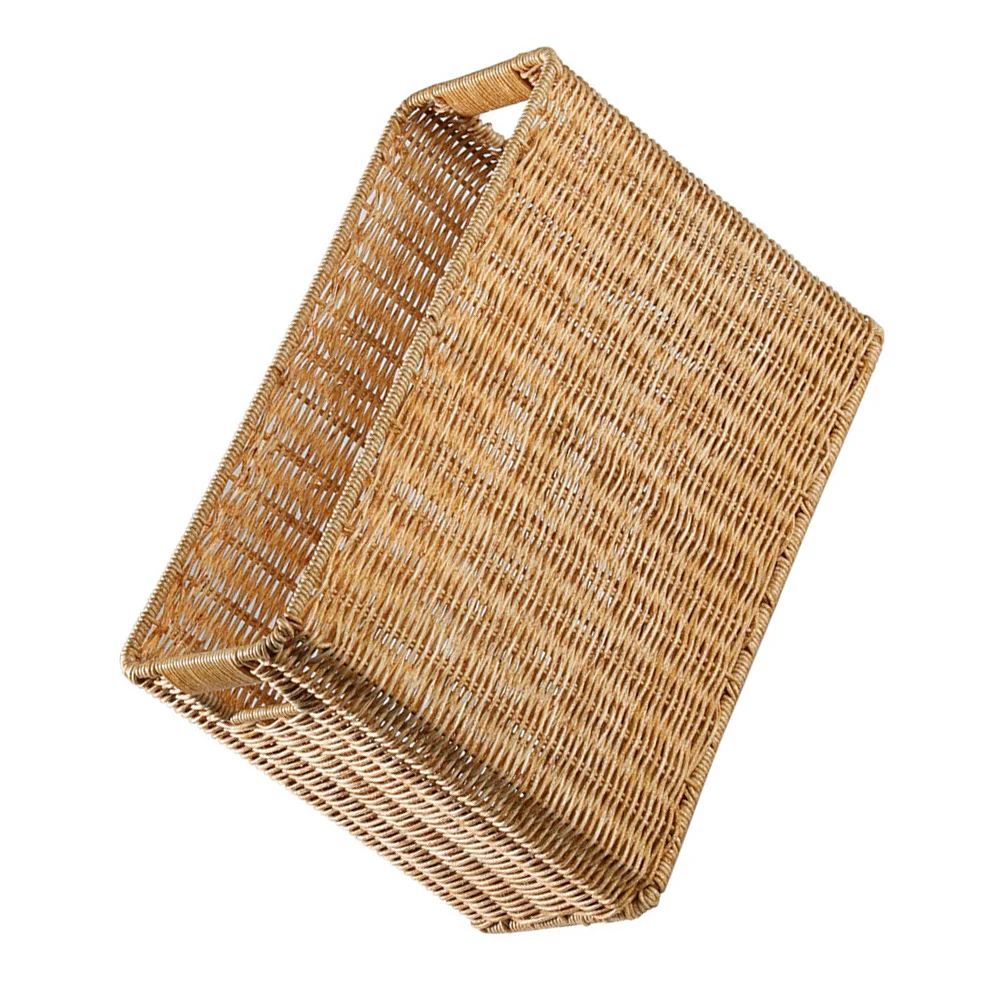 

Angoily Magazine Storage Basket Seagrass Woven File Holder Narrow Place Storage Holder Book Wicker Basket Storage Basket