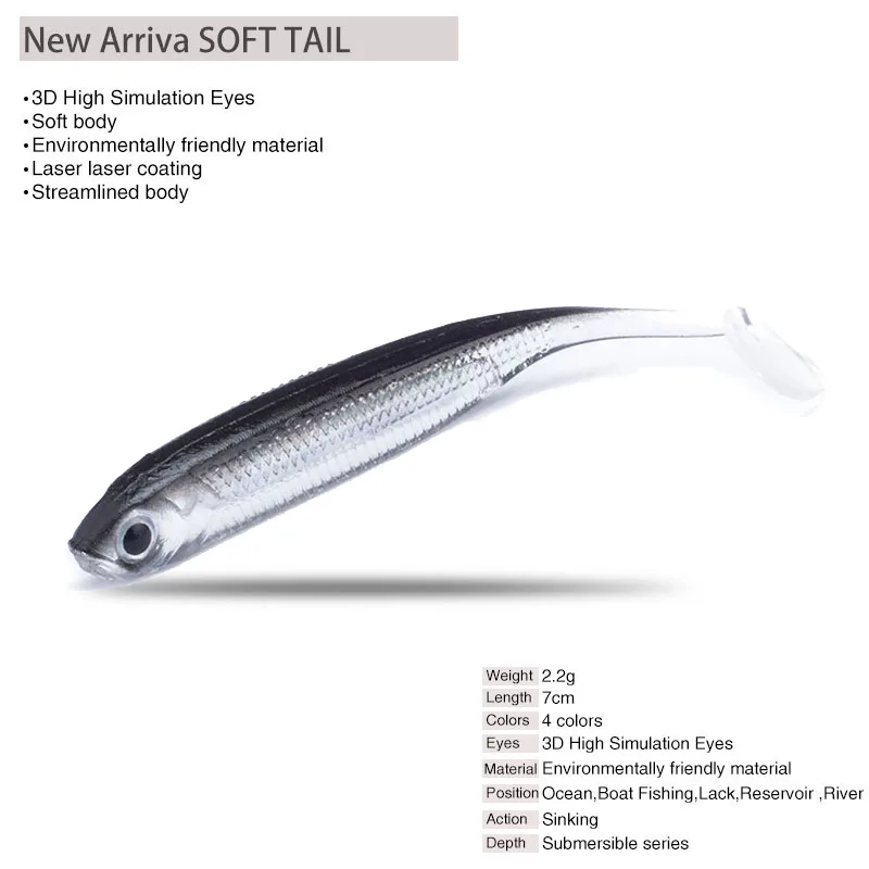 Xisakaca 7-Piece Swimbait Lure Set - Slow Sinking Jointed Baits For Bass & Pike - View #3