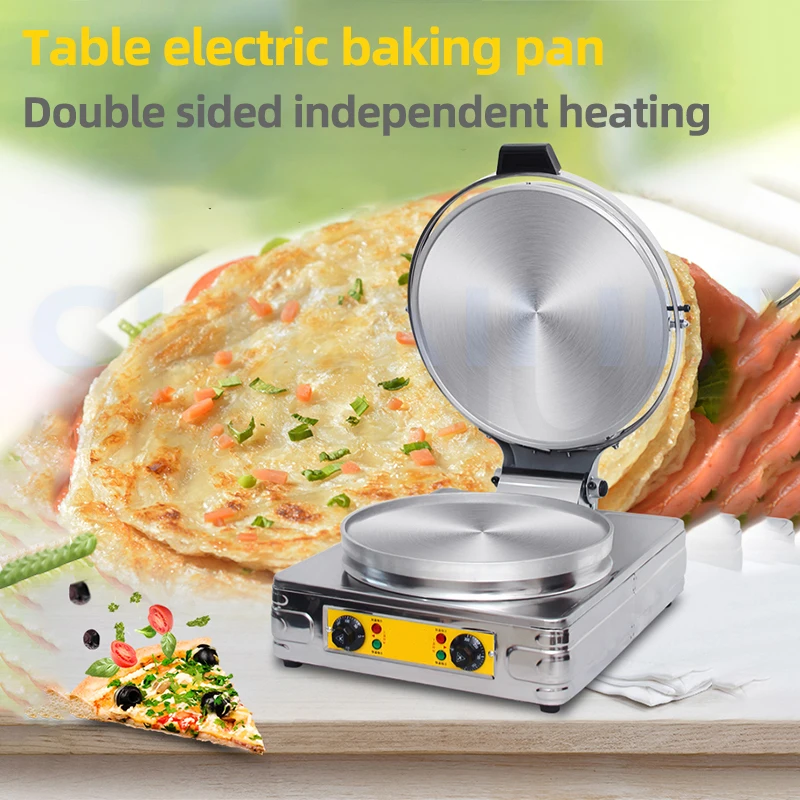 Commercial Electric Baking Tray Double-sided Heating Pancake Machine Desktop Pancake Stove Temperature Control Machine