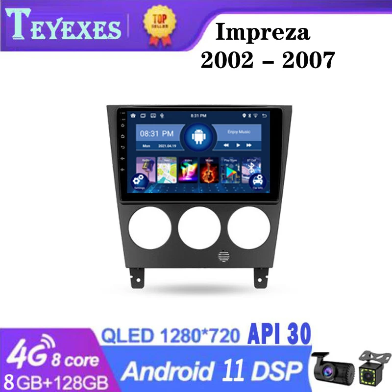 

TEYEXES Carradio For Subaru Impreza GD GG 2002 - 2007 Car Radio stereo Multimedia Video Player Navigation GPS Android 2 Din 2din
