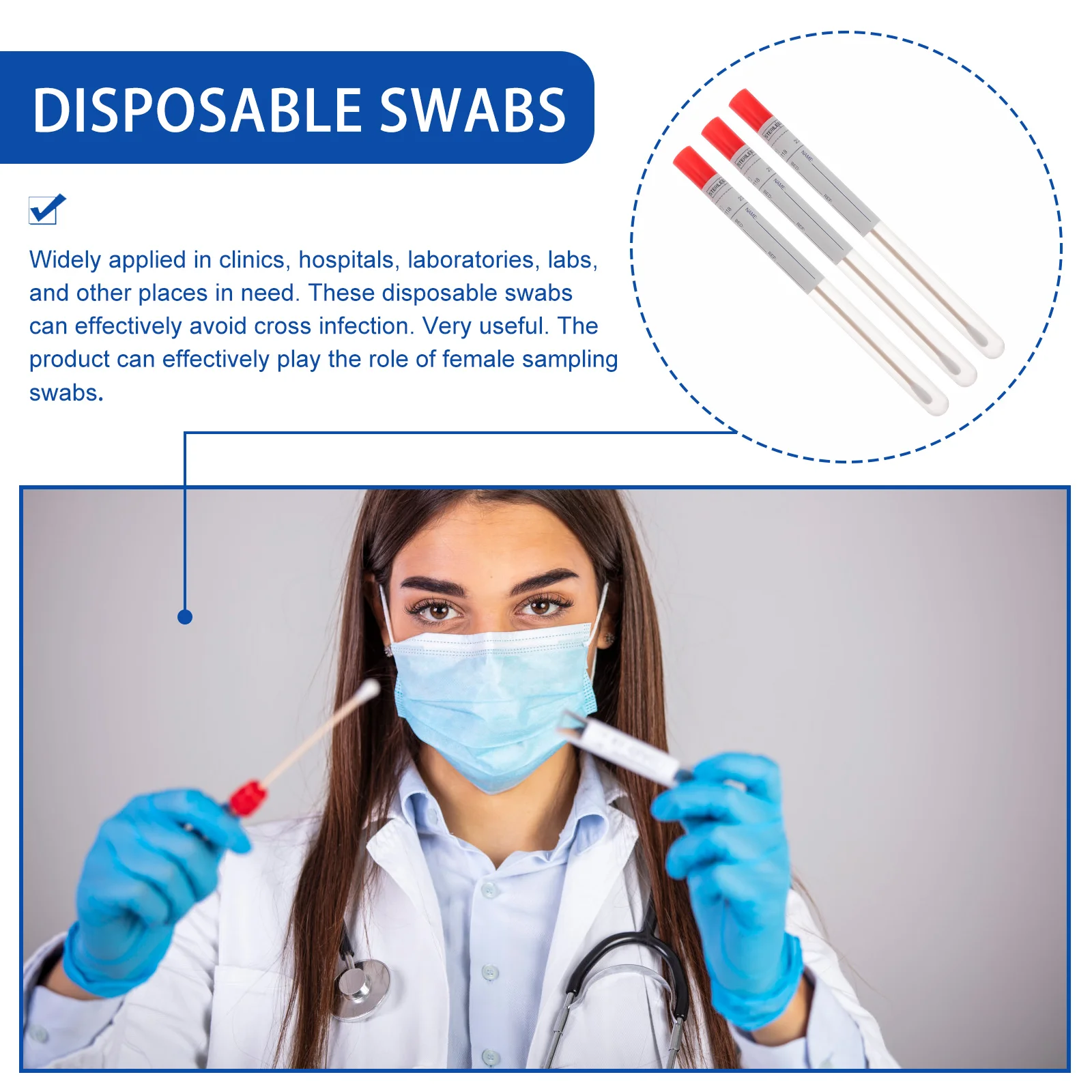 Рисунок 6 - ватные палочки для сбора образ