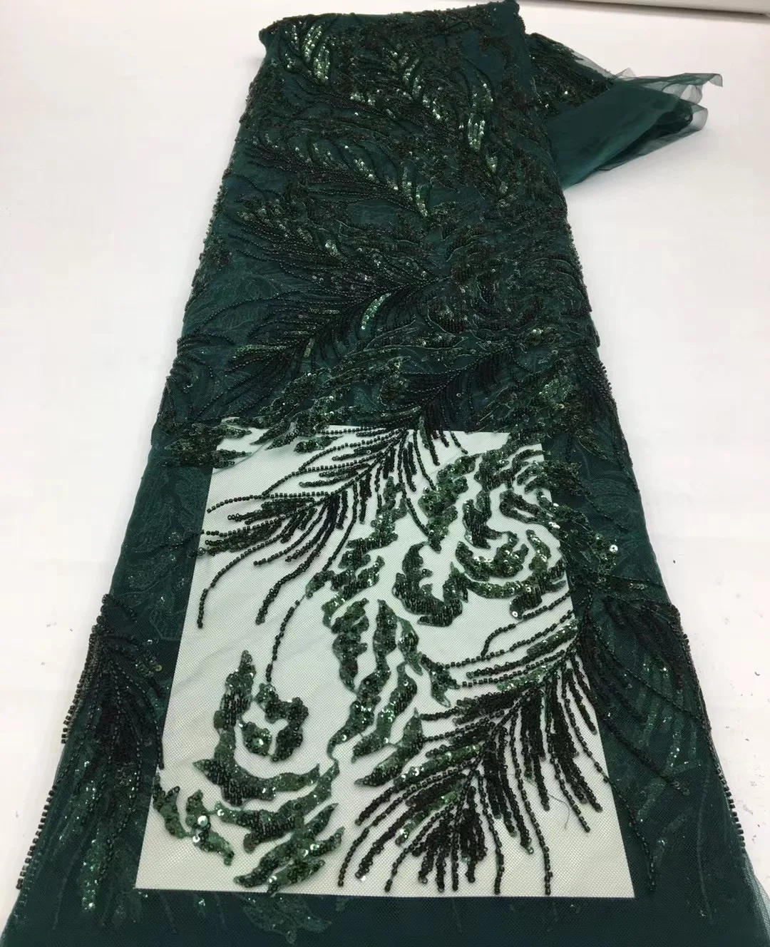 

Luxury Sequins Lace Fabric Embroidery African French Mesh Tulle Lace Fabric for Nigeria Evening Dress Party Dress Wedding XX5480