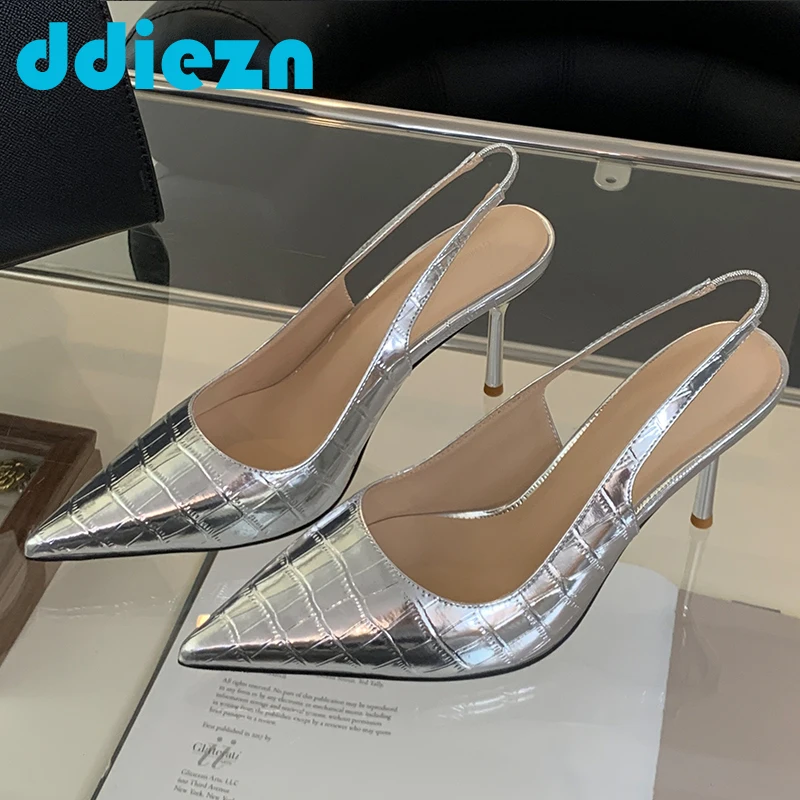 

Туфли-лодочки женские на очень высоком каблуке, с острым носком